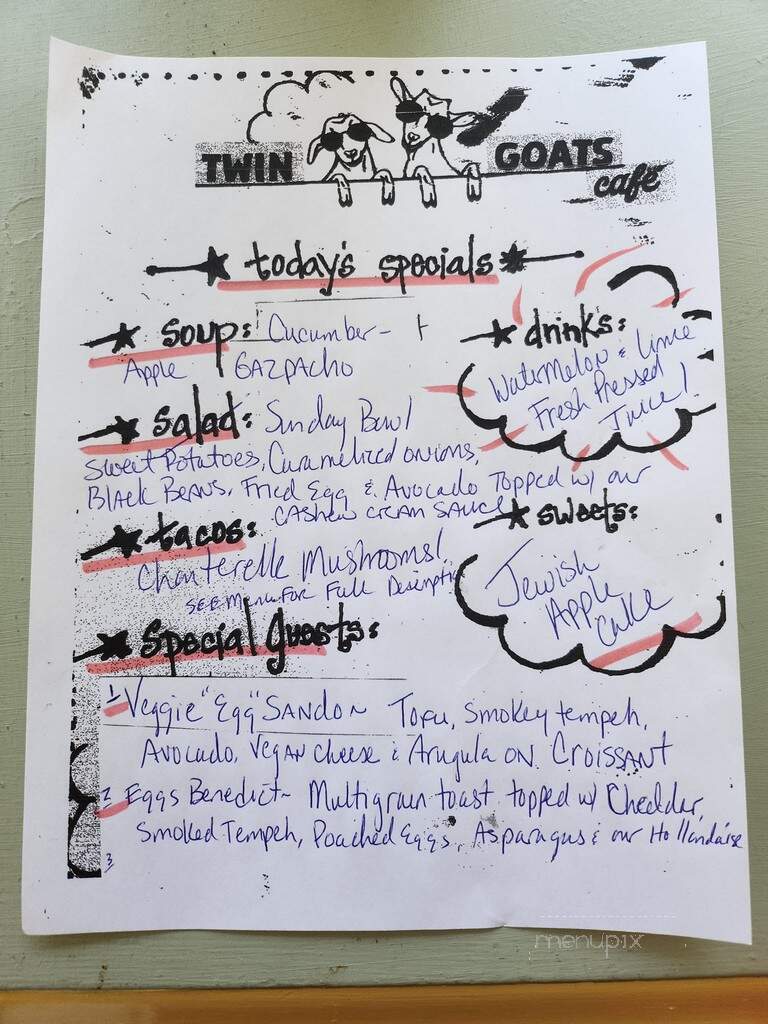 Twin Goats Cafe - Lebanon, NJ menu_pic