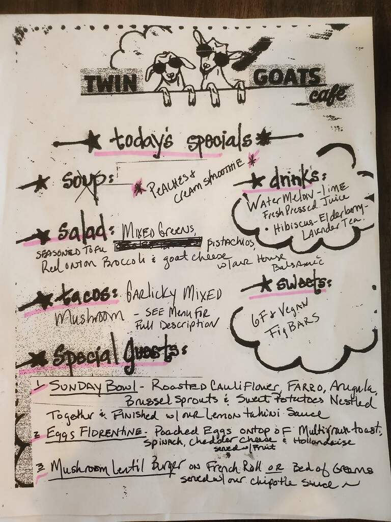 Twin Goats Cafe - Lebanon, NJ menu_pic
