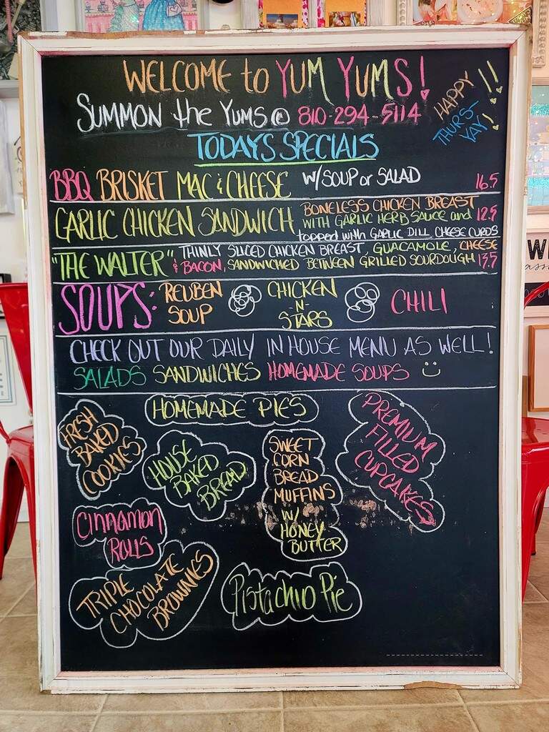 Yum Yums - Marysville, MI menu_pic