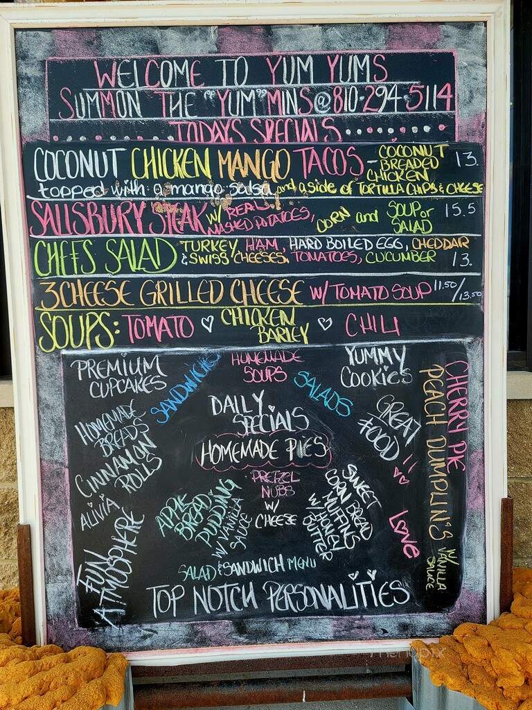 Yum Yums - Marysville, MI menu_pic