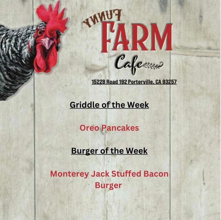 Funny Farm Cafe - Porterville, CA menu_pic