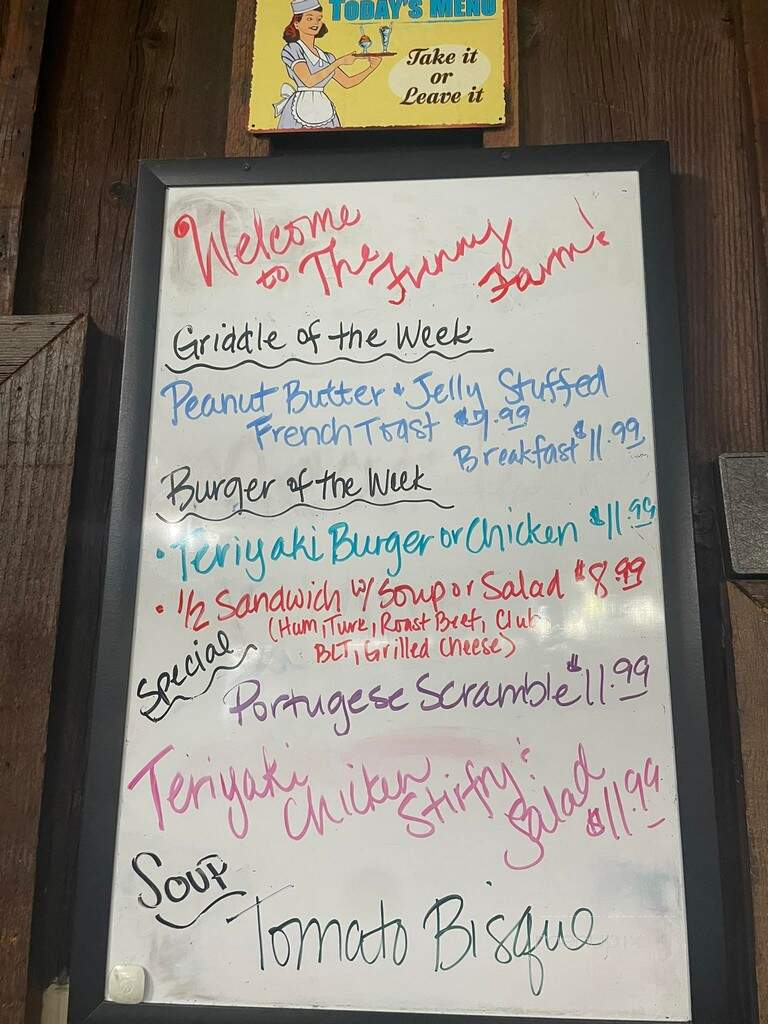 Funny Farm Cafe - Porterville, CA menu_pic