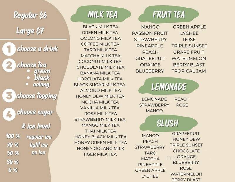 Koala Tea - Scranton, PA menu_pic