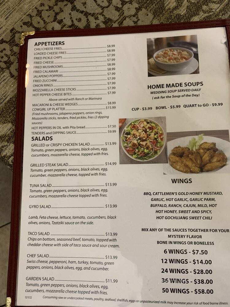 CHC Restaurant & Pizza - North Jackson, OH menu_pic