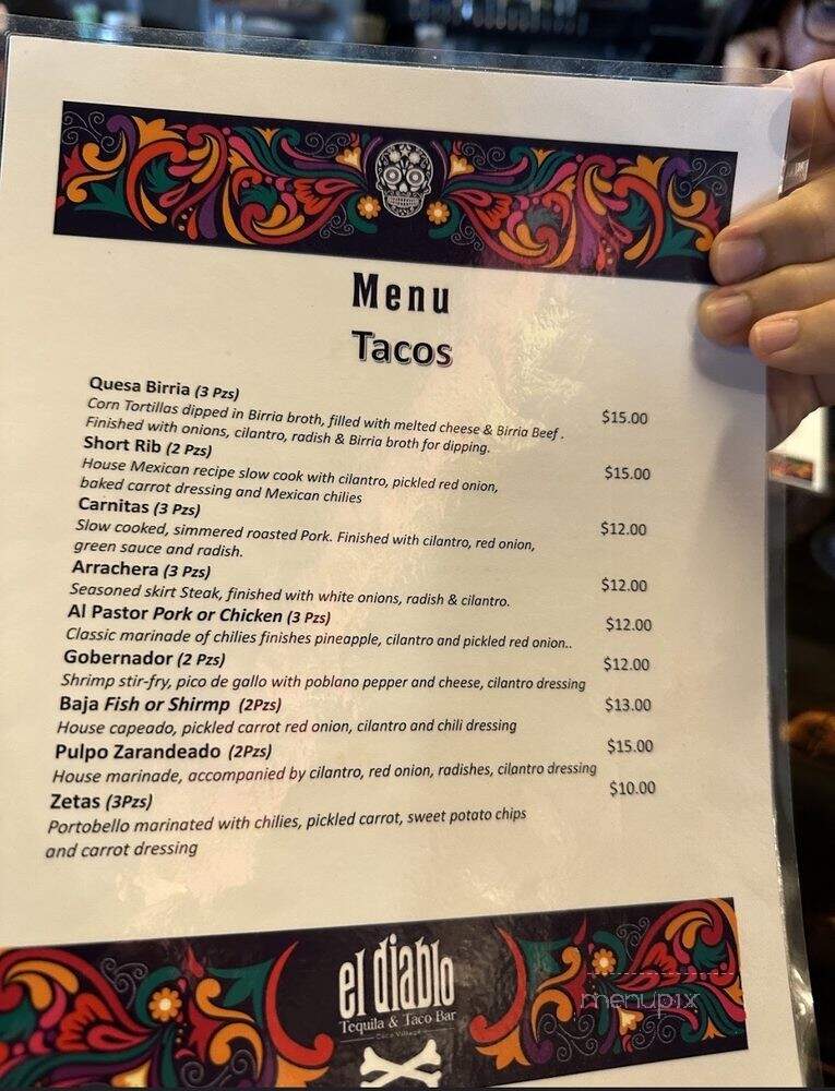 El Diablo Tequila & Taco Bar - Cocoa, FL menu_pic