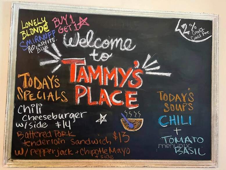 Tammy's Place - Kasson, MN menu_pic