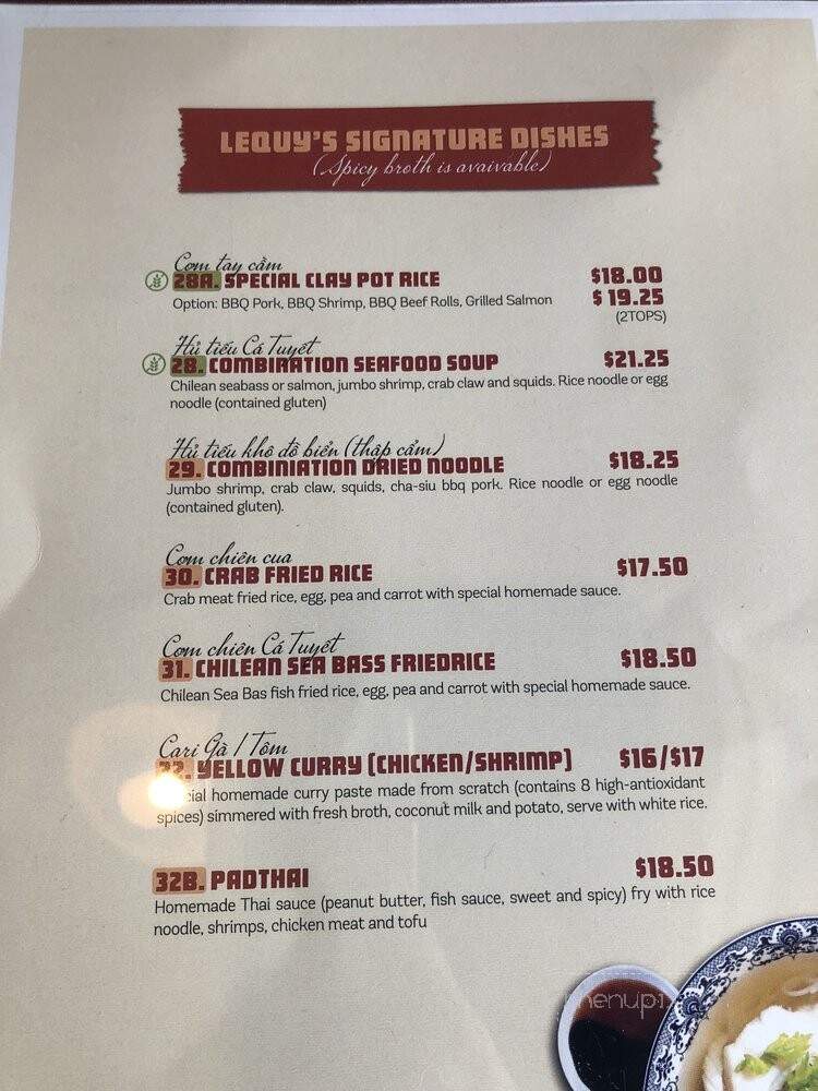 Lequy - Palo Alto, CA menu_pic