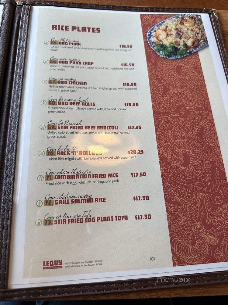 Lequy - Palo Alto, CA menu_pic