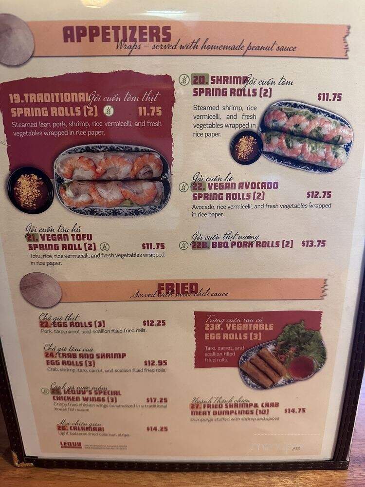 Lequy - Palo Alto, CA menu_pic