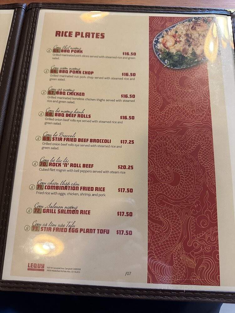 Lequy - Palo Alto, CA menu_pic