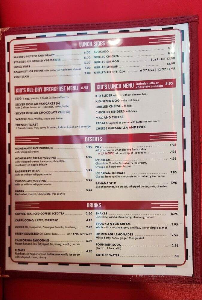 Wallington Diner - Wallington, NJ menu_pic