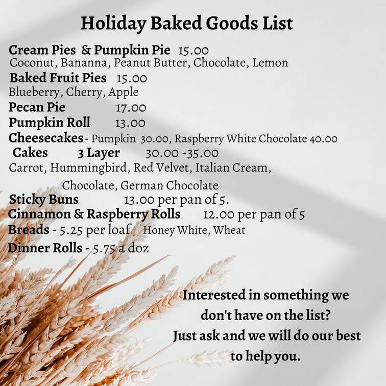 Jireh Cafe & Bakery - Montrose, CO menu_pic