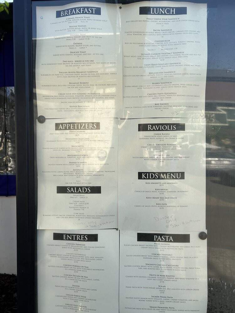 Toscano's Restaurant - Murphys, CA menu_pic