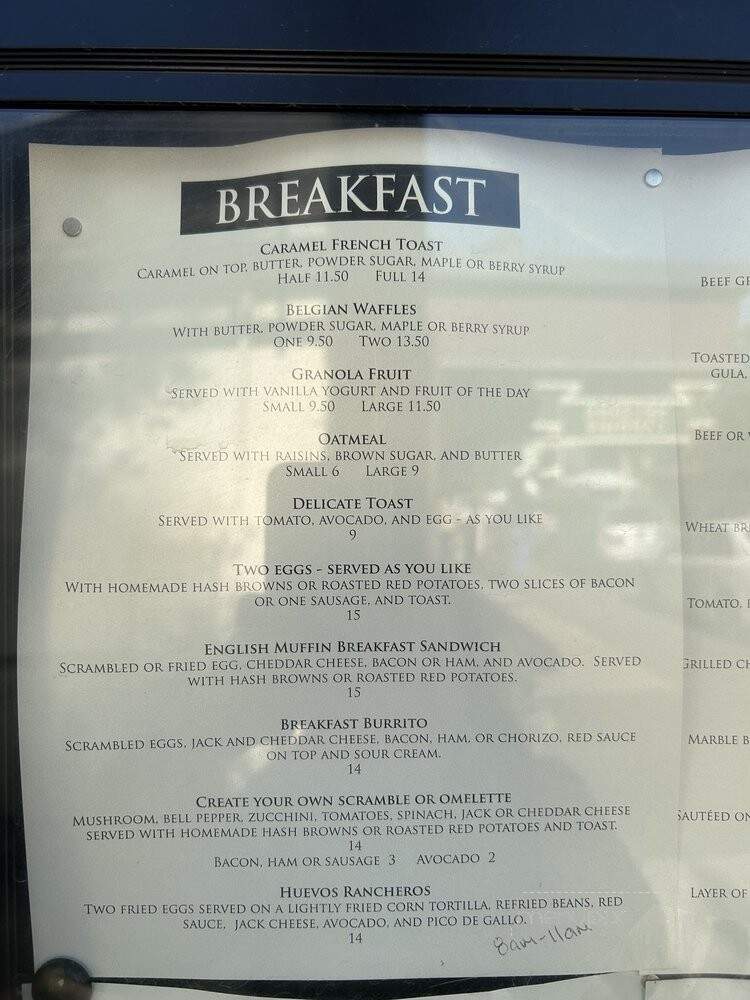 Toscano's Restaurant - Murphys, CA menu_pic
