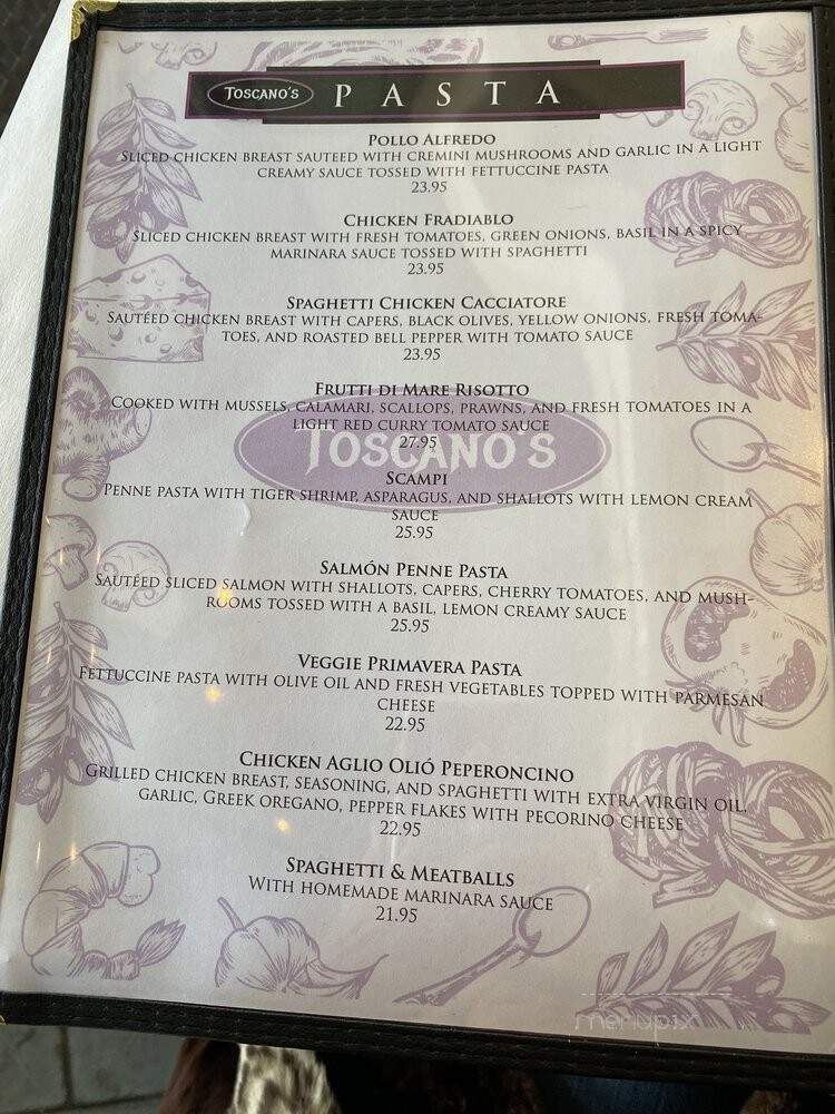 Toscano's Restaurant - Murphys, CA menu_pic