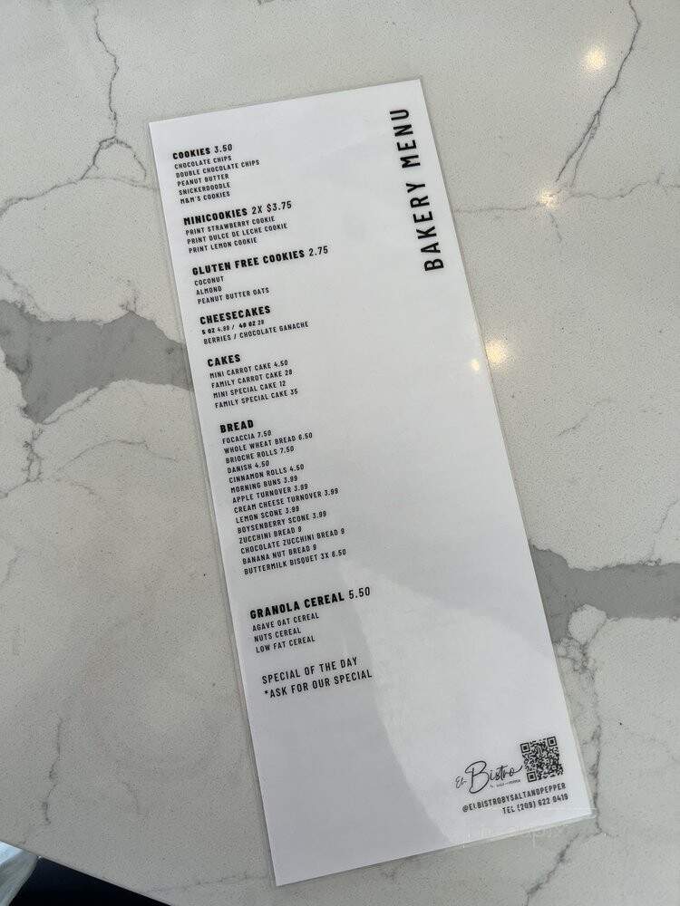 El Bistro by Salt and Pepper - Modesto, CA menu_pic