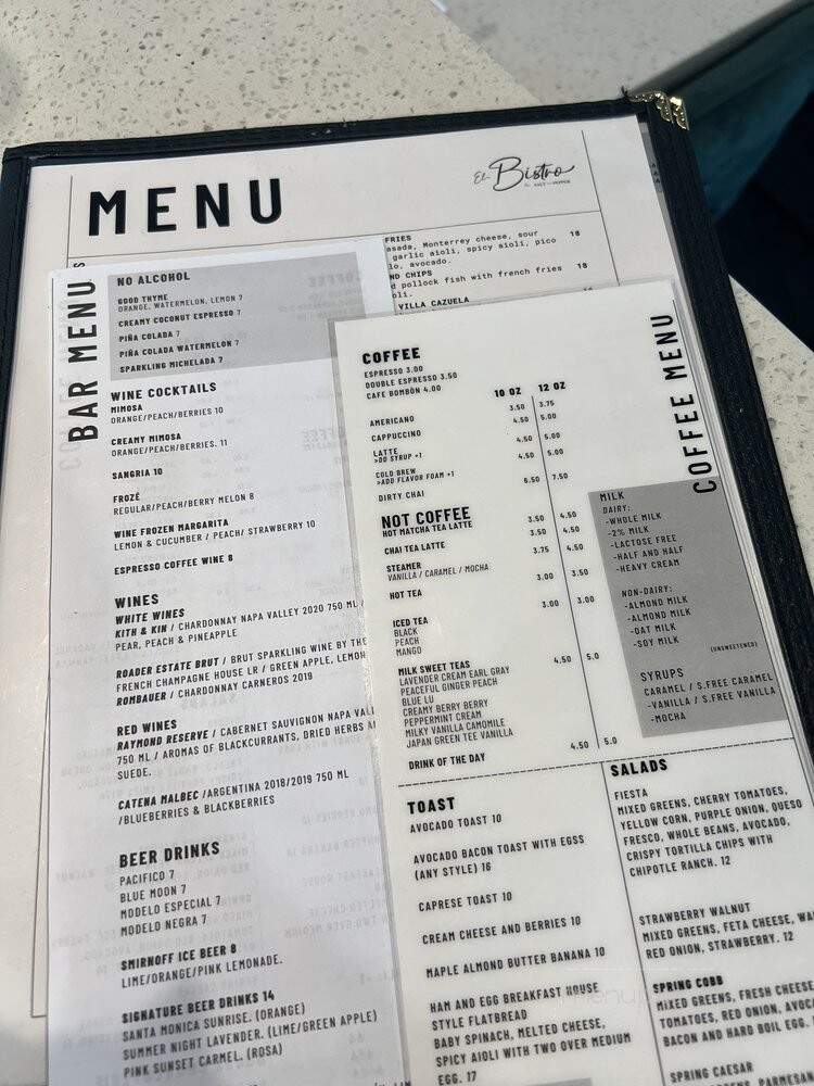 El Bistro by Salt and Pepper - Modesto, CA menu_pic