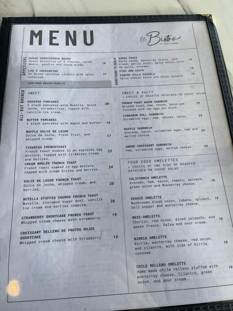 El Bistro by Salt and Pepper - Modesto, CA menu_pic