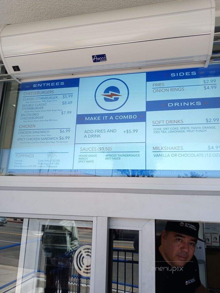 Storm Burger - Inglewood, CA menu_pic