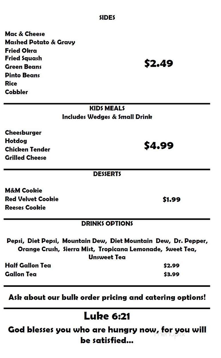 The Mountie Shack - Kings Mountain, NC menu_pic