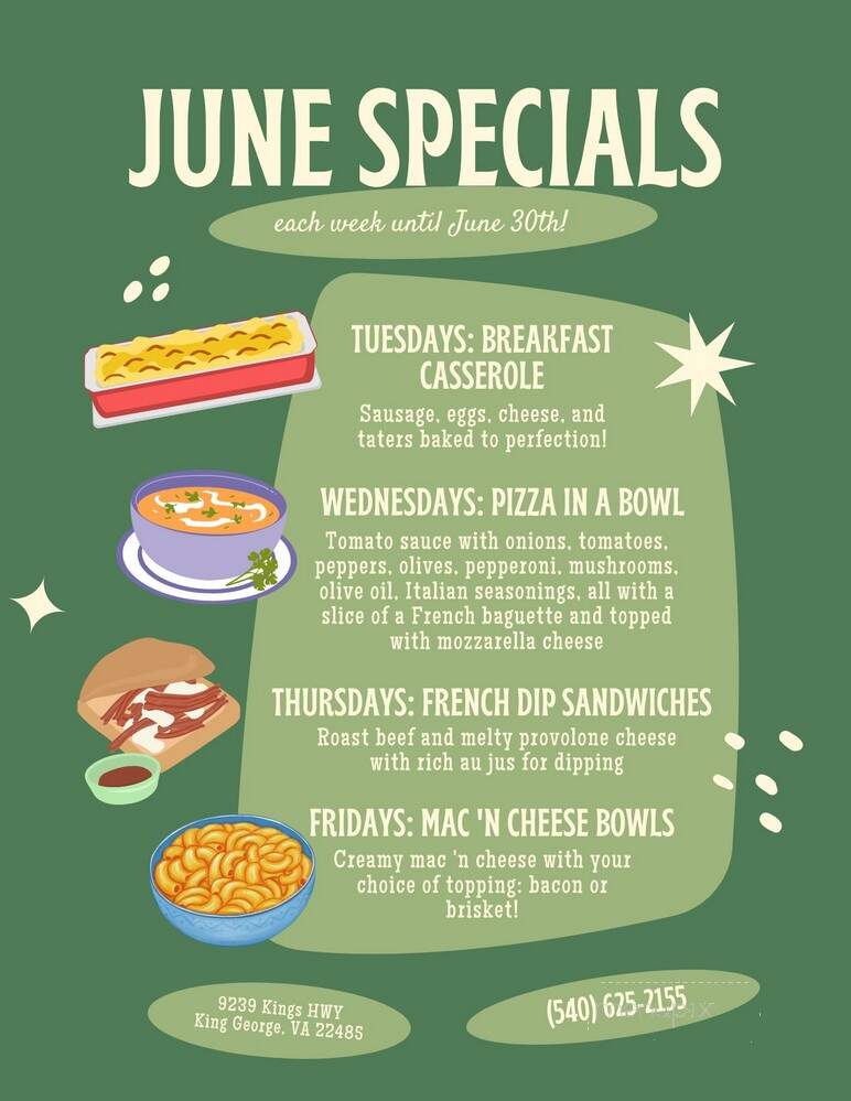 Gali's Cafe - King George, VA menu_pic