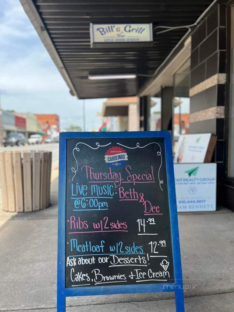 Bills Grill and Bar - La Grange, NC menu_pic