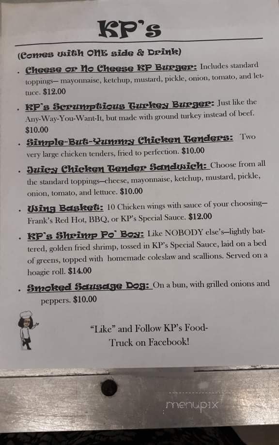 KP's Food Truck - Sopchoppy, FL menu_pic