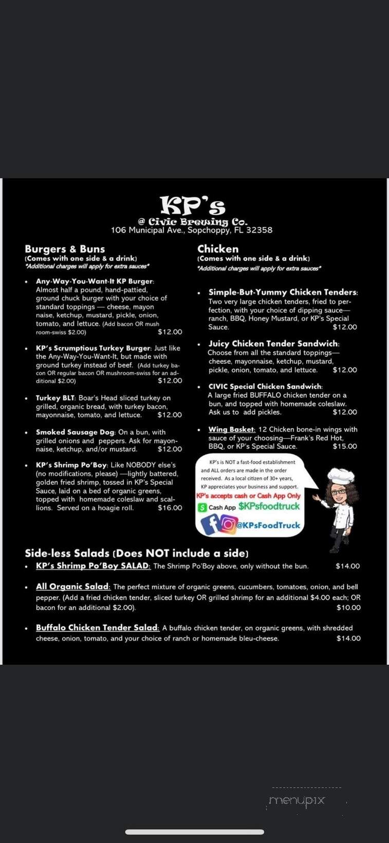 KP's Food Truck - Sopchoppy, FL menu_pic