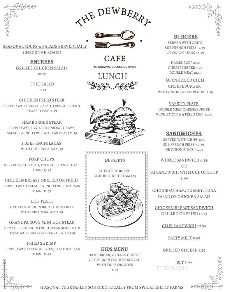 Dewberry Cafe - Columbus, TX menu_pic