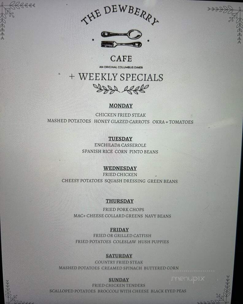 Dewberry Cafe - Columbus, TX menu_pic