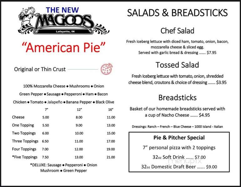 Magoo's Pub and Pizza - Lafayette, IN menu_pic