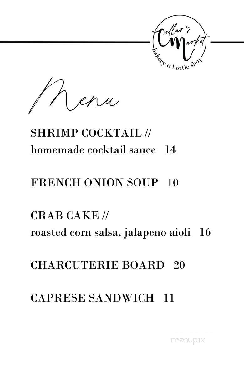 Cellar's Market - Bargersville, IN menu_pic