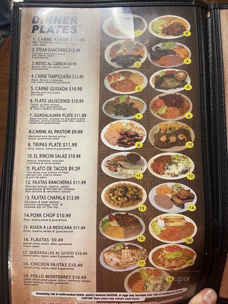 El Rincon - Castroville, TX menu_pic