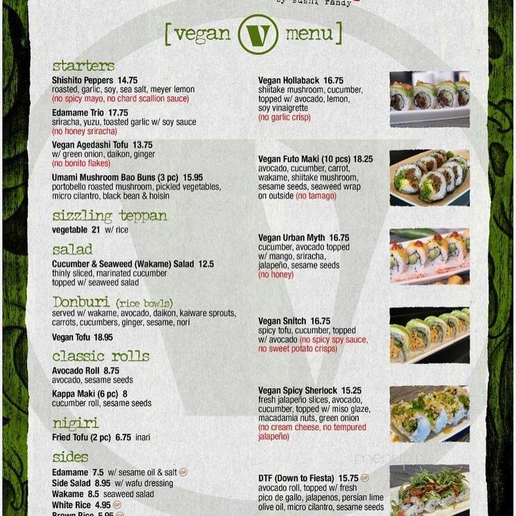 Sushi Pro - San Jose, CA menu_pic