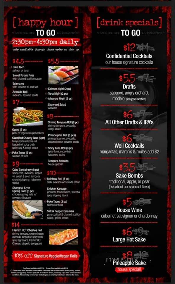 Sushi Pro - San Jose, CA menu_pic