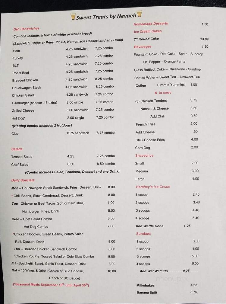 Sweet Treats By Nevaeh - China Grove, NC menu_pic