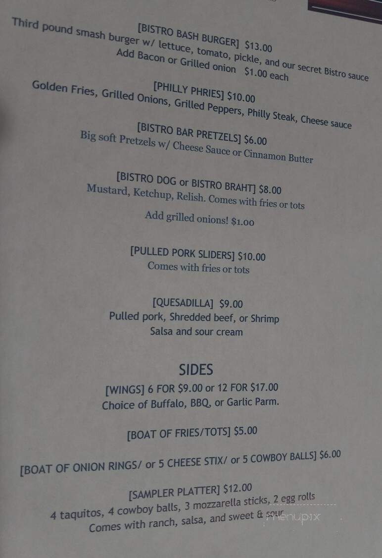 Drifting Bistro - Fort Mohave, AZ menu_pic