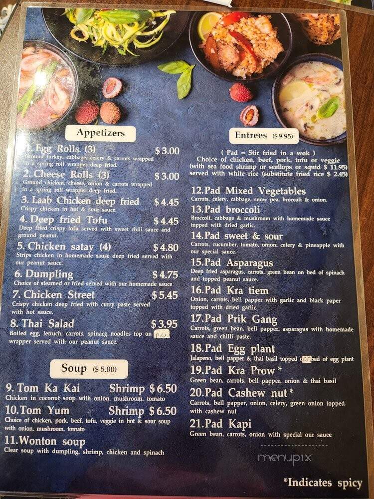 Sabai Thai Cuisine - Hardy, AR menu_pic