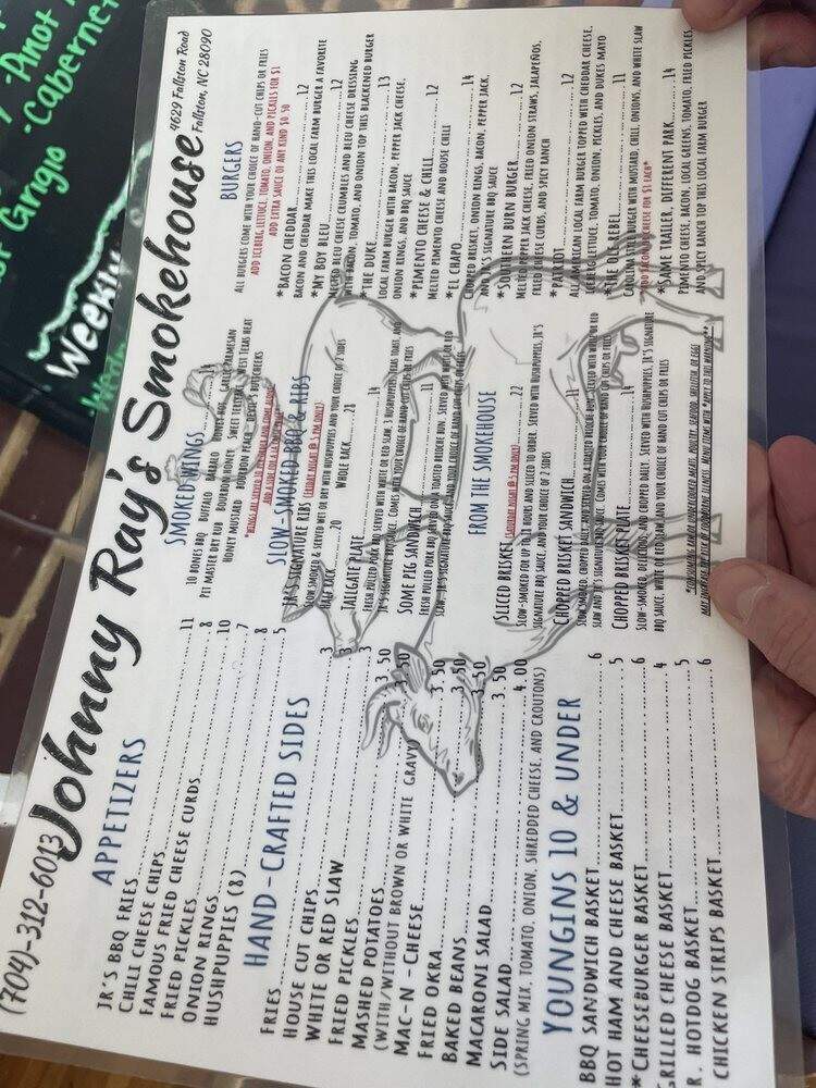 Johnny Ray's Smokehouse - Lawndale, NC menu_pic