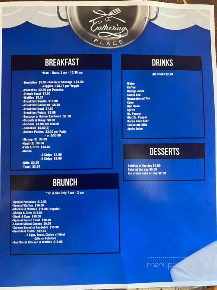 The Gathering - Summerdale, AL menu_pic