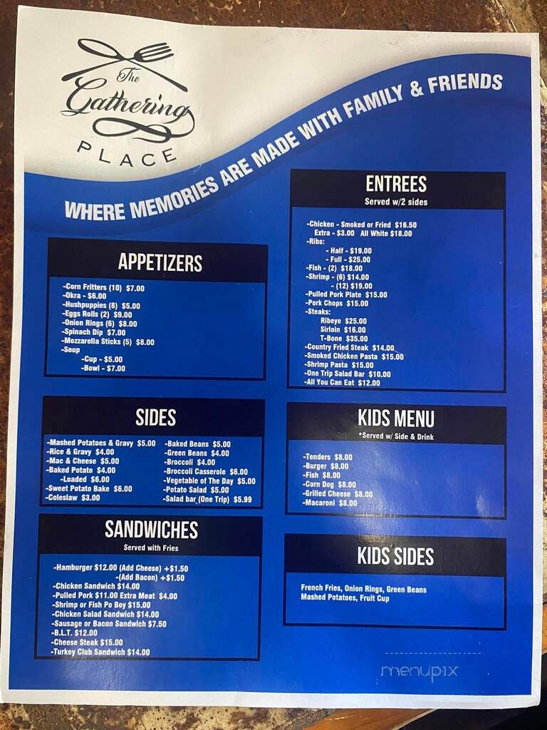 The Gathering - Summerdale, AL menu_pic