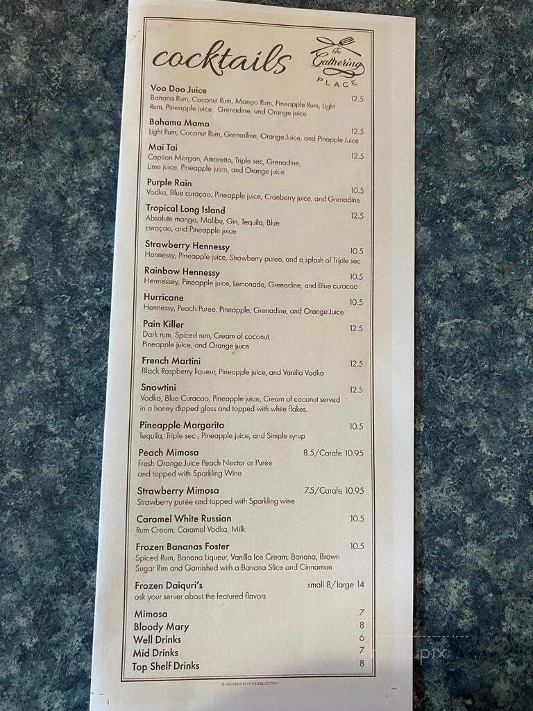 The Gathering - Summerdale, AL menu_pic
