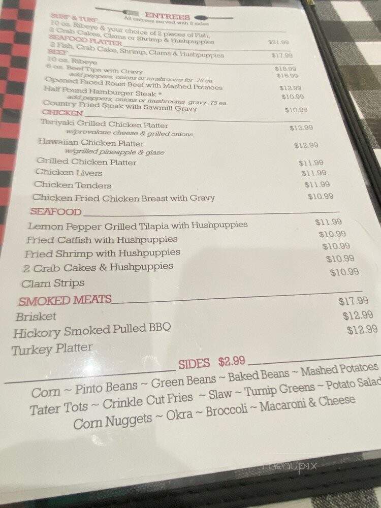 Janie's Place - Bristol, TN menu_pic
