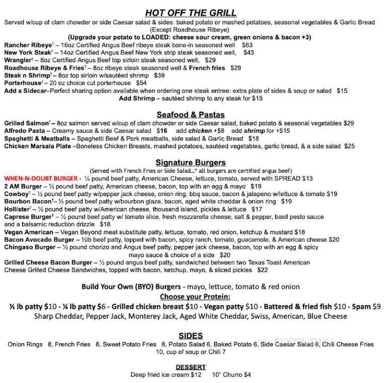Harvest Time Roadhouse - Hollister, CA menu_pic