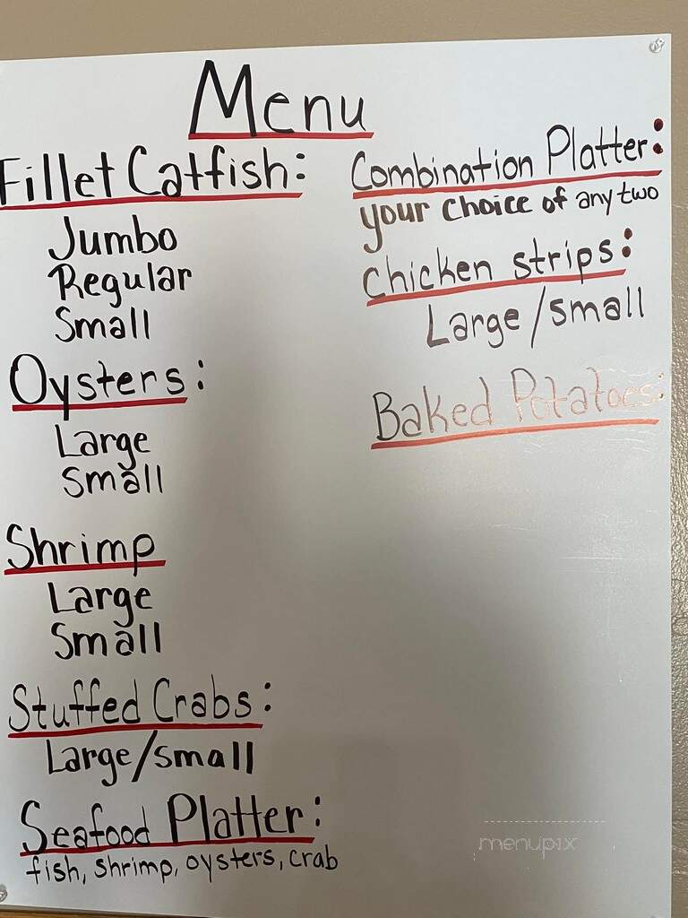 Carl's Seafood and Catfish - Oakdale, LA menu_pic