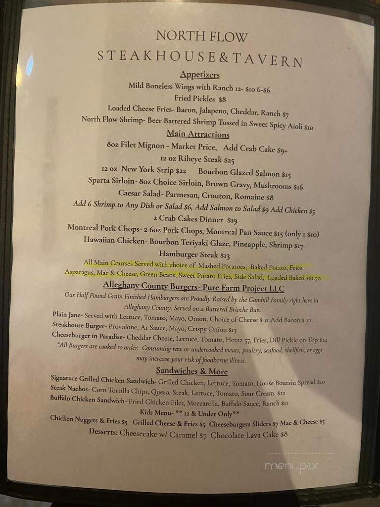 North Flow Steakhouse & Tavern - Sparta, NC menu_pic