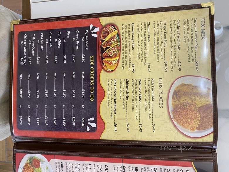 La Carreta Mexican Cuisine - Rockdale, TX menu_pic