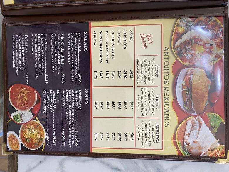 La Carreta Mexican Cuisine - Rockdale, TX menu_pic