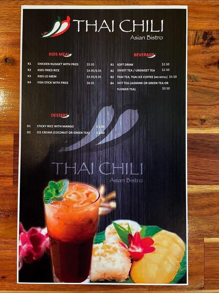Thai Chili Asian Bistro - Asheville, NC menu_pic