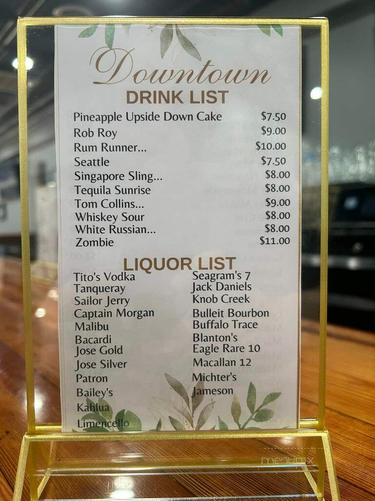 Downtown by Rockfish Creek Winery - Raeford, NC menu_pic